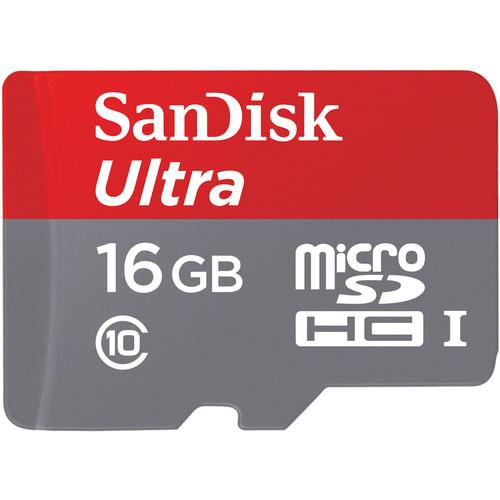 SanDisk 16GB Ultra UHS-I microSDHC Memory Card