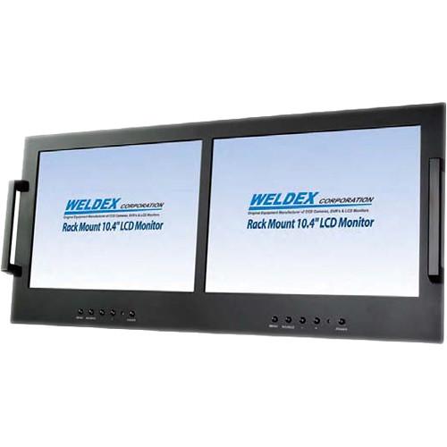 Weldex Dual 10.4" Industrial TFT LCD Rack Mountable Monitor