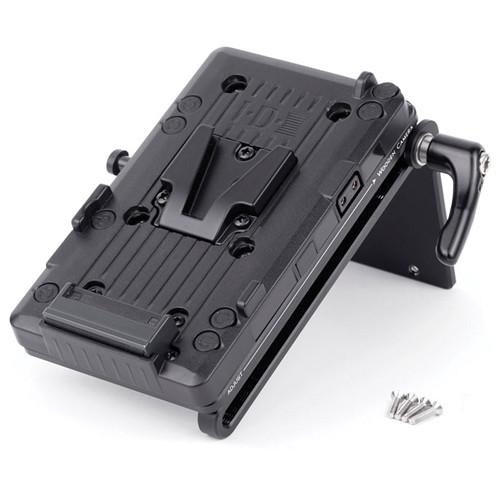 Wooden Camera Battery Slide with V-Mount Plate and AJA CION Molex Connector