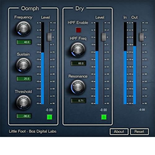 BOZ DIGITAL Little Foot - Kick Drum Low End Enhancement Plug-In