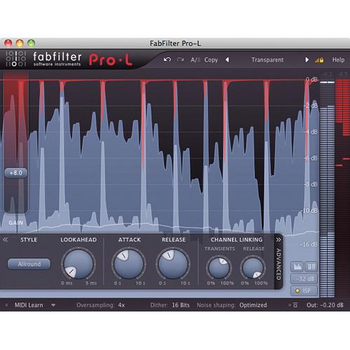 FabFilter Pro-L 2 Limiter Software Plug-In