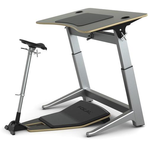 Focal Upright Furniture Locus Bundle with Desk, Seat, and Anti-Fatigue Mat