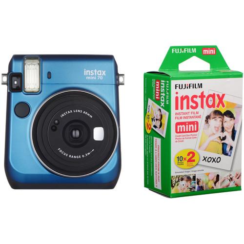 FUJIFILM INSTAX Mini 70 Instant Film Camera with 20 Sheets Film Kit