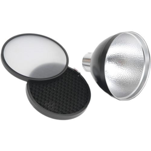 Lumedyne 5" Black Reflector with Grid and Diffuser