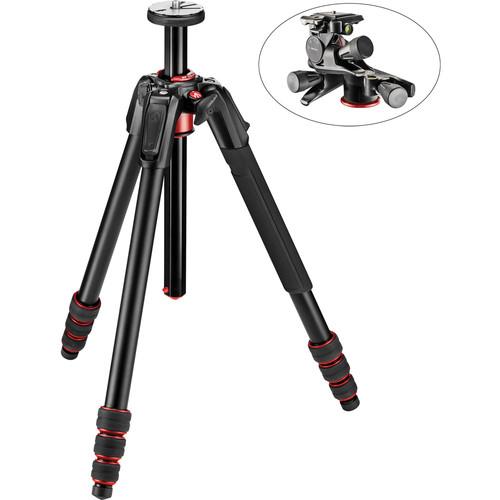 Manfrotto 190go! Aluminum Tripod with XPRO Geared 3-Way Pan Tilt Head Kit