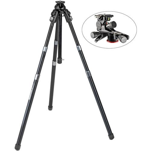Manfrotto 458B NeoTec Pro Photo Aluminum Tripod with XPRO Geared 3-Way Pan Tilt Head Kit