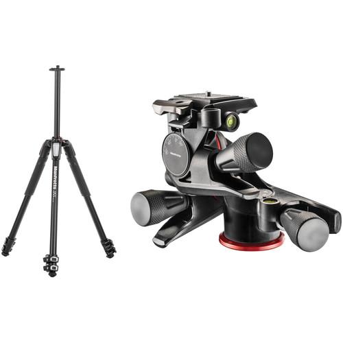 Manfrotto MT055XPRO3 Aluminum Tripod with XPRO Geared 3-Way Pan Tilt Head Kit