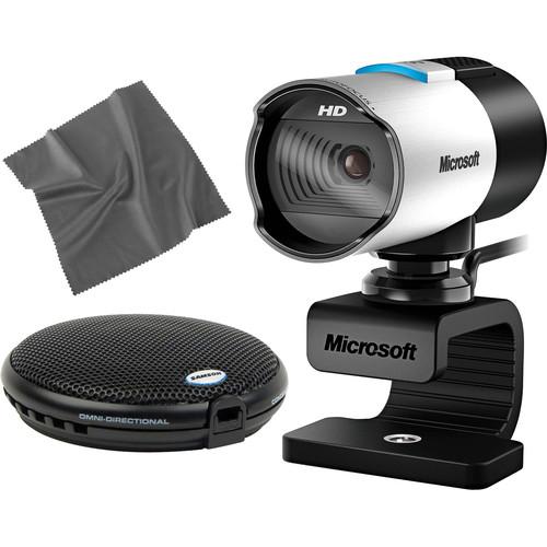 Microsoft LifeCam Studio Webcam and UB1 Conferencing Mic Kit, Microsoft, LifeCam, Studio, Webcam, UB1, Conferencing, Mic, Kit