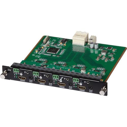 MuxLab 4 Channel HDMI RS232 Input Card 4K UHD for 16x16 Modular Matrix