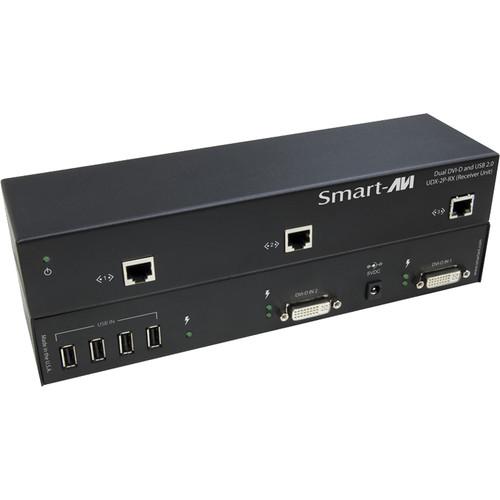 Smart-AVI UDX-2PRXS Dual DVI-D and USB 2.0 Extender Receiver over Three CAT5 Cables
