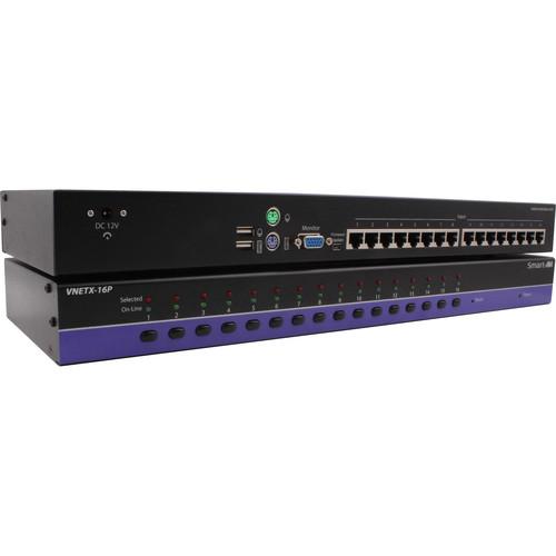 Smart-AVI VNETX-16P 16-port USB and WUXGA KVM Over Cat5 Switch