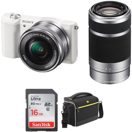 Sony Alpha a5100 Mirrorless Digital Camera with 16-50mm and 55-210mm Lenses and Accessories Kit
