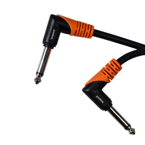 Bespeco Right-Angle 1 4" Mono Jack to Right-Angle 1 4" Mono Jack Instrument Cable