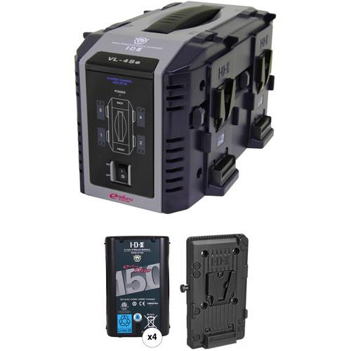 IDX System Technology Endura Duo-150 V-Mount 4-Battery Kit for AJA CION