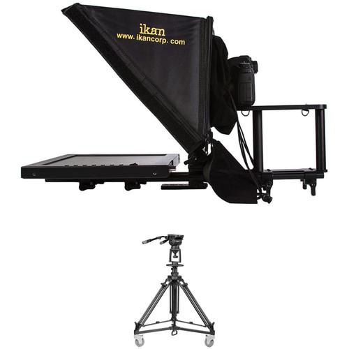 ikan 15" Teleprompter with Pneumatic Pedestal System for Cameras Weighing up to 18 Pounds