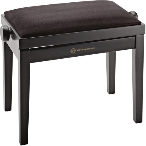 K&M 13900 Piano Bench with Matte Finish & Velvet Seat