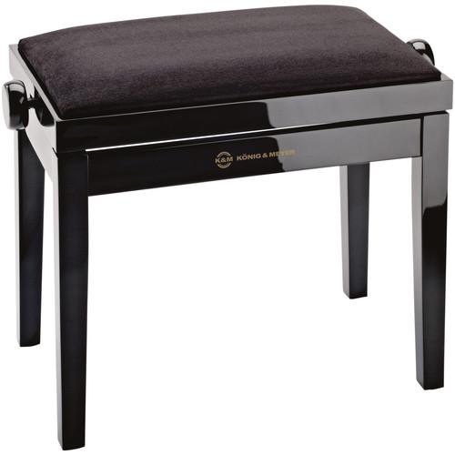 K&M 13901 Piano Bench with Gloss Finish & Velvet Seat