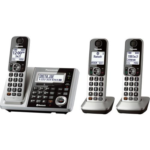 Panasonic KX-TGF372S Link2Cell Bluetooth Cordless Phone with 3 Handsets