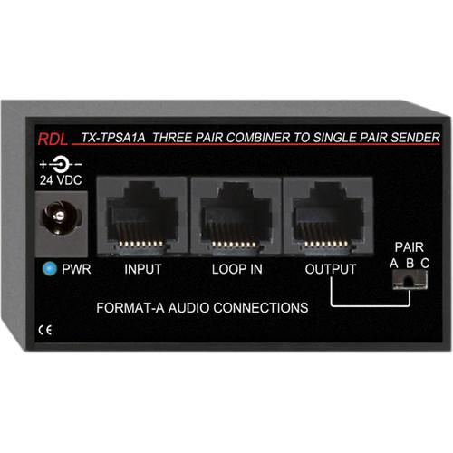 RDL RJ45 Three-Pair Combiner to Single-Pair Format-A Audio Input Sender