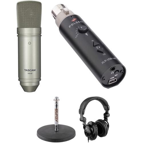 Tascam TM-80 Studio Condenser Microphone Value Bundle