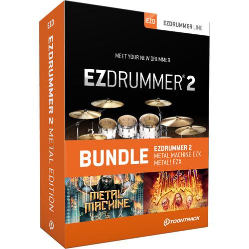 Toontrack EZdrummer 2 Metal Edition - Virtual Drum Module with Sound Libraries Bundle