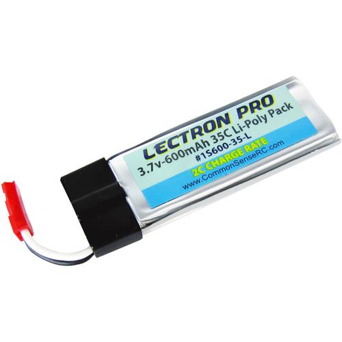 Common Sense RC Lectron Pro 3.7V 600mAh 35C LiPo Battery with JST Connector for Blade 120 SR and 180 QX
