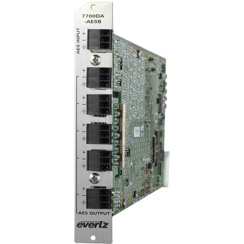 Evertz Microsystems 7700DA-AESB Auto Equalizing Balanced AES EBU Distribution Amplifier with 3RU Rear Plate