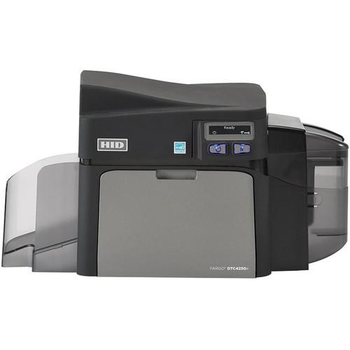 Fargo DTC4250e Single-Sided ID Card Printer with Same-Side Input Output Card Hopper, Ethernet, Internal Print Server, & USB