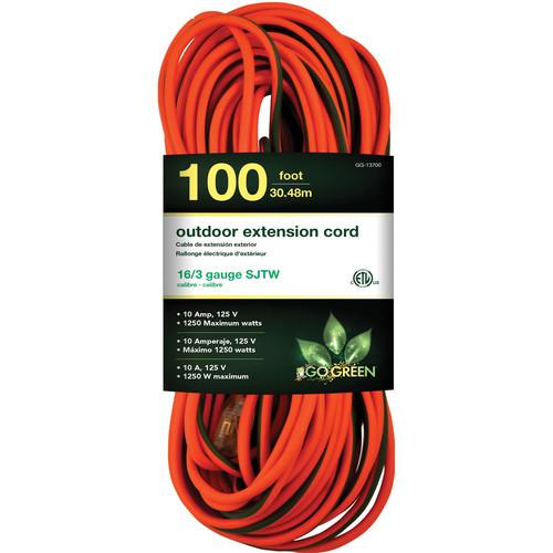 Go Green 10A 125V Outdoor Extension Cord