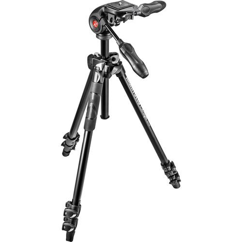 Manfrotto MK290LTA3-3WUS 290 Light Aluminum Tripod with 3-Way Pan Tilt Head