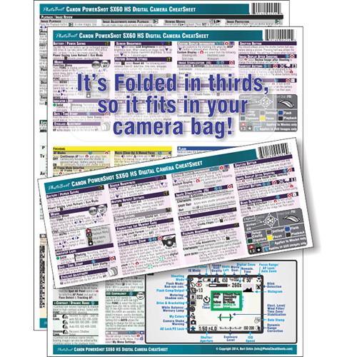 PhotoBert CheatSheet for Canon PowerShot SX60 HS Digital Camera