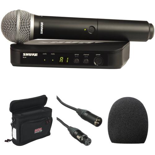 Shure BLX24 PG58 Handheld Wireless Microphone System with Carry Case
