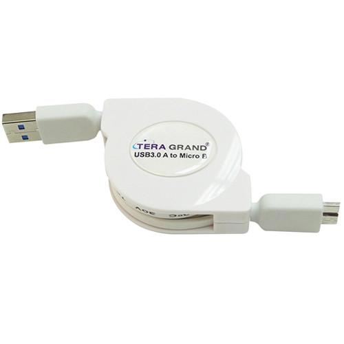 Tera Grand Super-Speed USB 3.0 A to Micro B Retractable Cable
