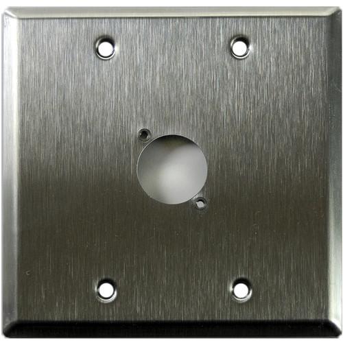 Whirlwind WP2 1NDH 2-Gang Wall Plate Punched for 1 Neutrik XLR Terminal