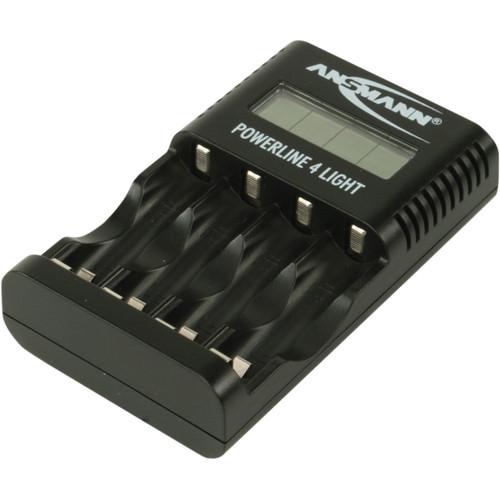 Ansmann Powerline 4 Light Battery Charger for AA and AAA NiMH and NiCd Cells