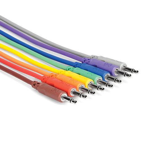 Hosa Technology Set of 8 Unbalanced Patch Cables 3.5mm TS to Same