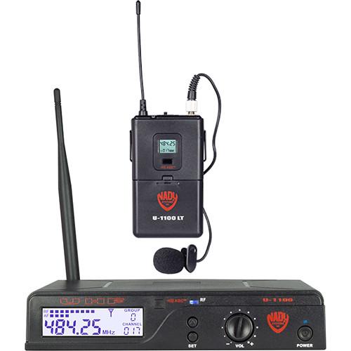 Nady U-1100 Single Receiver UHF Wireless System with 1 x LM-14U Unidirectional Lavalier Microphone