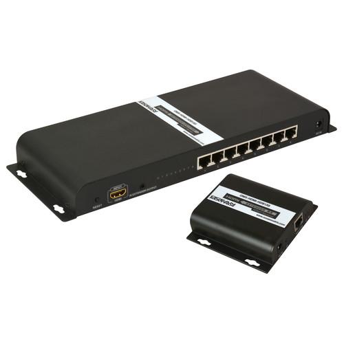 Ocean Matrix 1x8 HDbitT HDMI Splitter Extender Kit with 8 Receivers