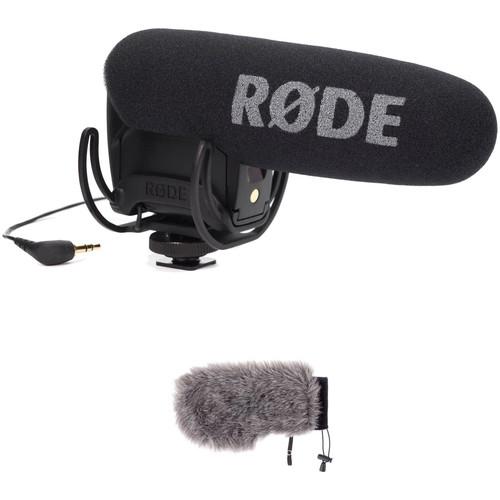 Rode VideoMic Pro with Rycote Lyre Shockmount & Windbuster Windshield Kit