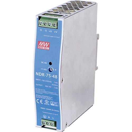 Vivotek 75W Single-Output Industrial Din Rail Power Supply for TS-35 7.5 and TS-35 15 Mounting Rail