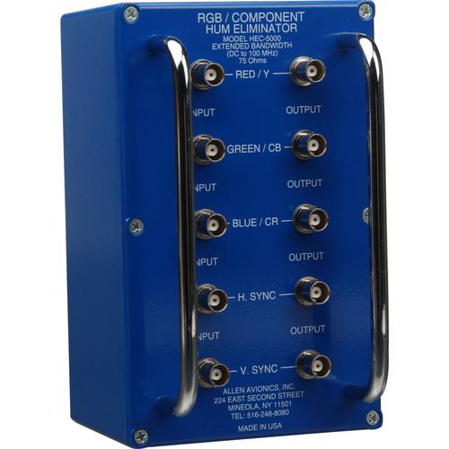 Allen Avionics HEC-5000 Video Hum Eliminator, Hum and Noise Eliminator, Five Channel I O, 75 ohms, Aluminum Housing