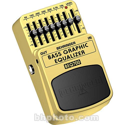 Behringer BEQ700 - 7-Band Graphic Equalizer Foot Pedal for Electric Bass Guitar