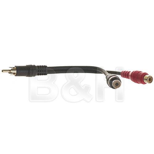 Comprehensive RCA Male to Two RCA Female Y-Cable - 6"