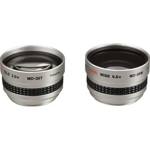 Kenko MD205S 2.0x Telephoto & 0.5x Wide Angle Lens Kit