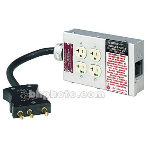 Mole-Richardson 4 Edison Plug Receptacle Gangbox to 60 Amp Bates Plug