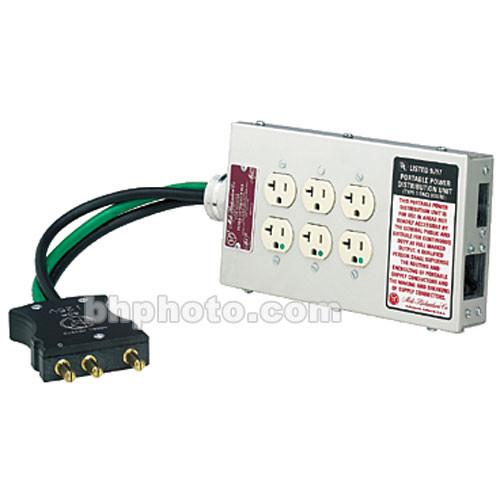 Mole-Richardson 6 Edison Plug Receptacle Gangbox to 60 Amp Bates Plug