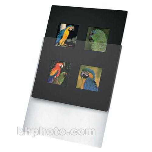 Print File Overmat - 8 x 10" - Holds Four 6x6cm Transparencies - 10 Pack