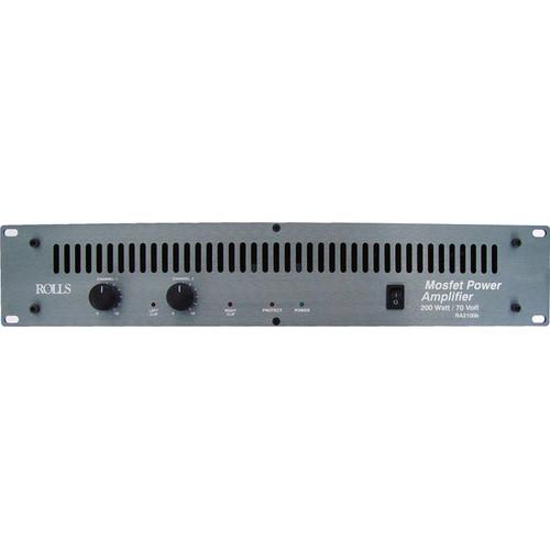 Rolls RA2100b Stereo Power Amplifier - 70W per Channel into 8 Ohms with 25 70V Audio Distribution