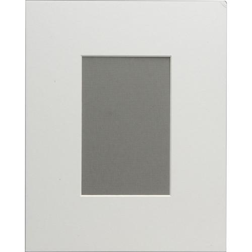 Savage ProMatte Pre-Cut Museum Mat - 8 x 10" with 4 x 6" Opening - Polar White