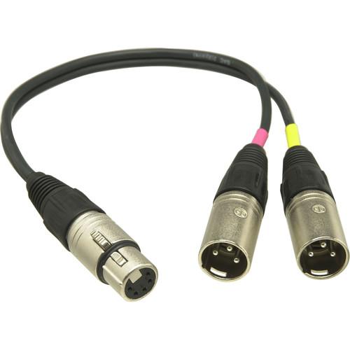 Sennheiser ACS5 5-pin XLR Female to Dual XLR Male Y Cable for MKH418S and MKE44P Microphones